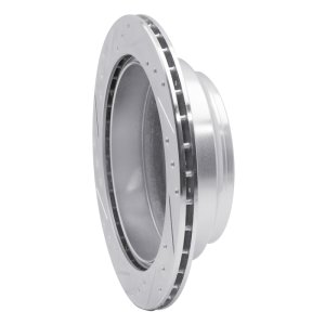 Acura SLX Brake Rotor (1) - Rear Right - R1 Concepts - Drilled & Slotted - Silver - `92-`04